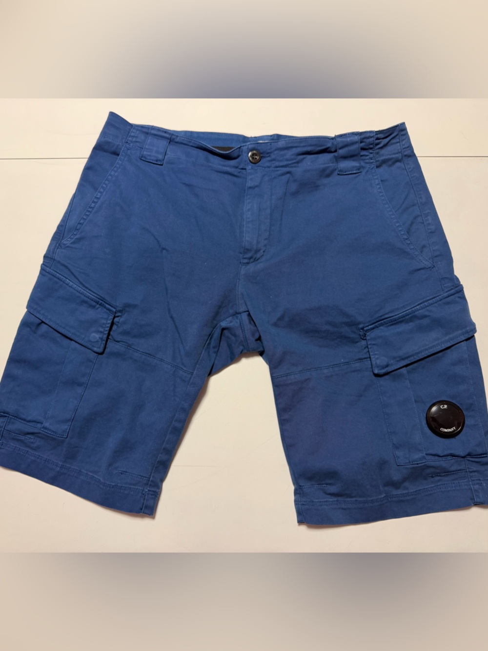 CP Company blue cargo shorts
